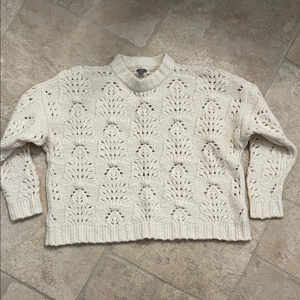 NWOT Aerie crochet boxy oversized sweater